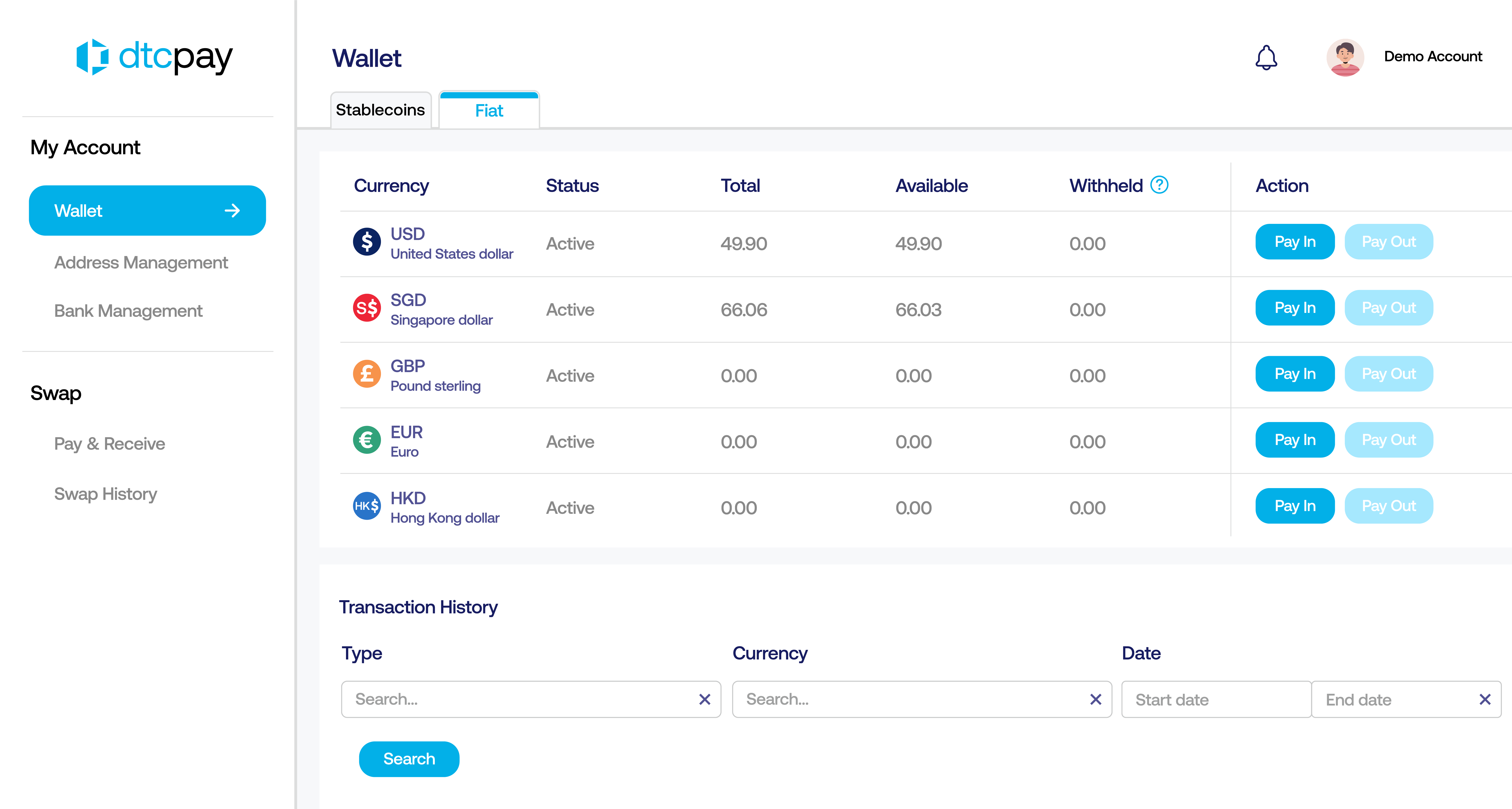 DTC Dashboard Screen